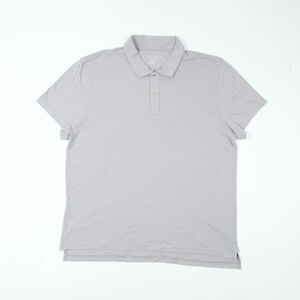 The Men's Store Cotton Slub Polo Shirt Grey Size XL